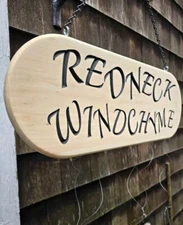 Handmade Redneck Wind chime Natural wooden wood Outdoor Chain hanging Windchimes