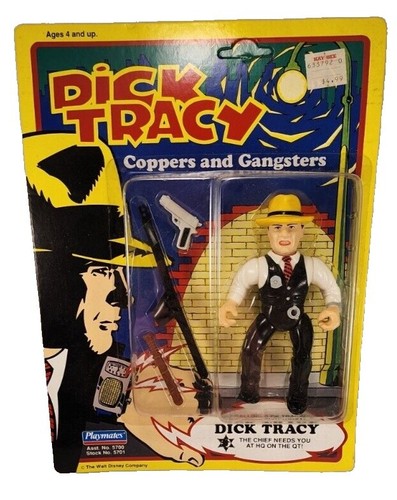 Dick Tracy Action Figure Retro Flattop 1990 Playmates Toys Vintage