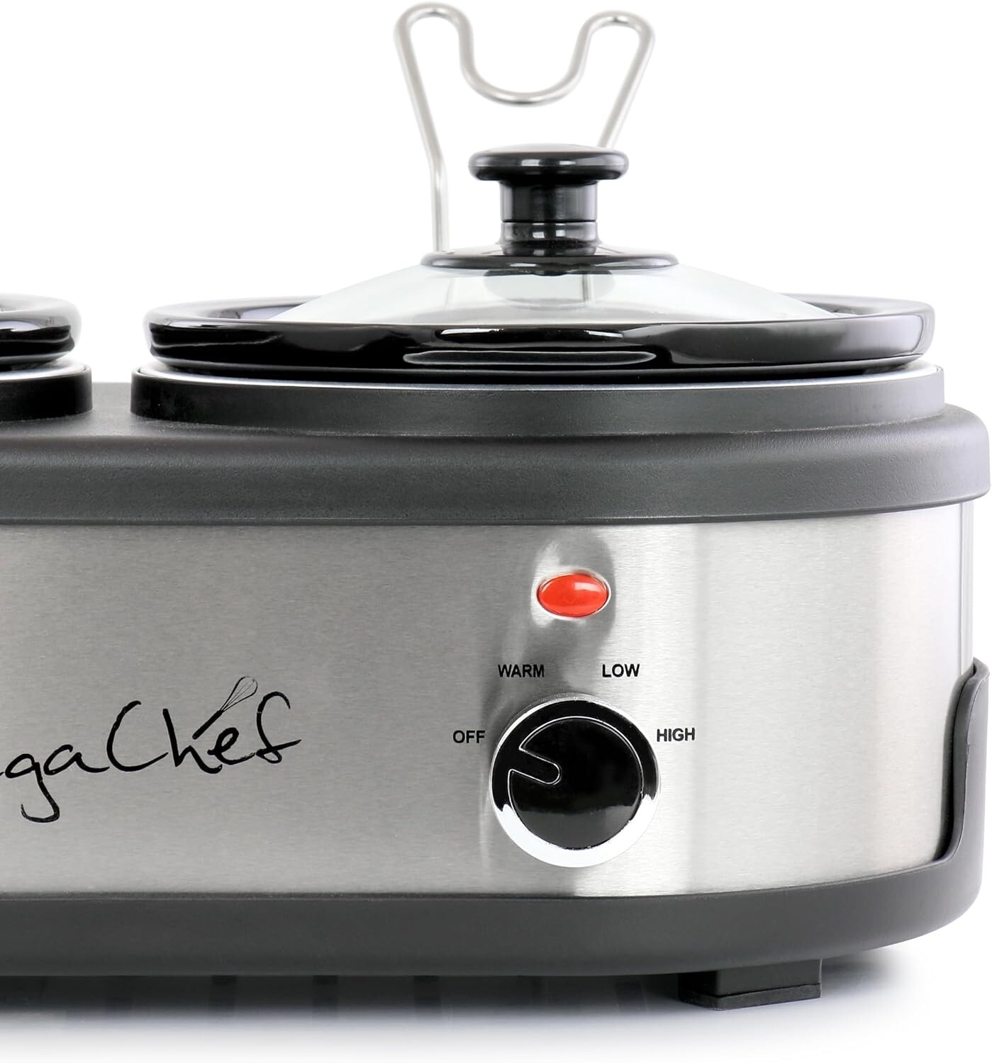 Crock Pot Slow Cooker 1.5qt Double Buffet Food Electric Warmer Portable Manual