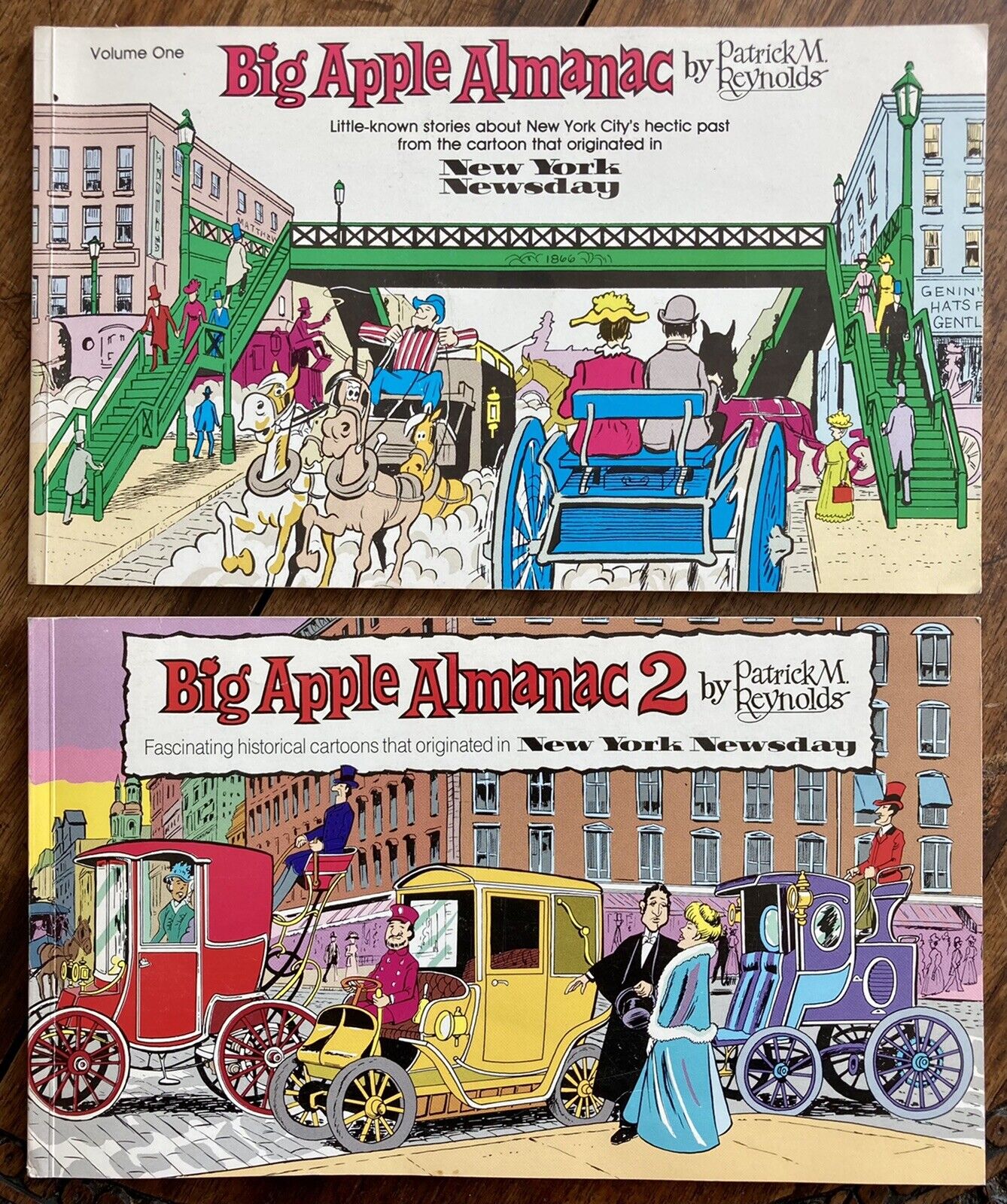 Big Apple Almanac Volume 1 1989 & 2 1991 by Patrick M. Reynolds Red Rose Studio
