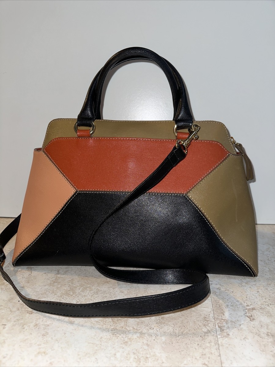 IACUCCI Multicolor Genuine Leather Tote Crossbody Shoulder Bag Made In Italy