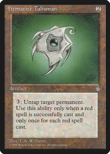 x1 Hematite Talisman x1 MTG Ice Age Magic The Gathering