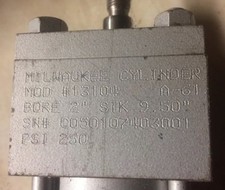 MILWAUKEE CYLINDER A-61 CYLINDER 2”BORE, 9.50 STROKE 250 PSI surplus