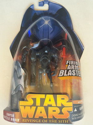 Star Wars Revenge of the Sith SUPER BATTLE DROID Firing Arm Blast Action Figure