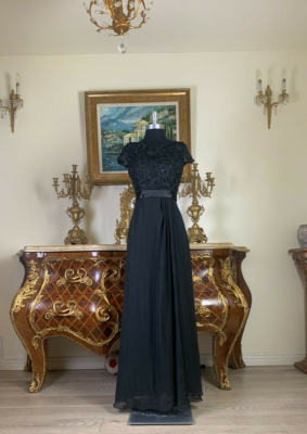 Mother of bride Formal beaded Embroidery bodice Long Evening prom dress |  eBay