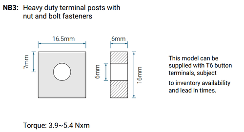Power-Sonic PS-12350 12V 35AH PS-12350 Sealed Lead Acid Battery Nut Bolt TT - Picture 5 of 9