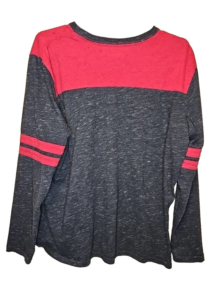 Son's Of Anarchy Shirt Size Mens L Large Red Black Long Sleeve Reaper Logo - Image 3 of 4