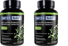 Swiss Navy Hard Male Enhancement Enhancing Supplement 2 Bottles 30 Capsules Each