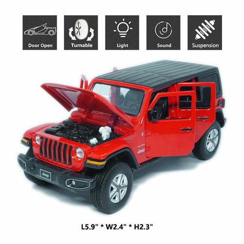 Model Car Diecast Toy Vehicle Collection Kids Gift 1/32 Jeep Wrangler Sahara ORV - Picture 2 of 27