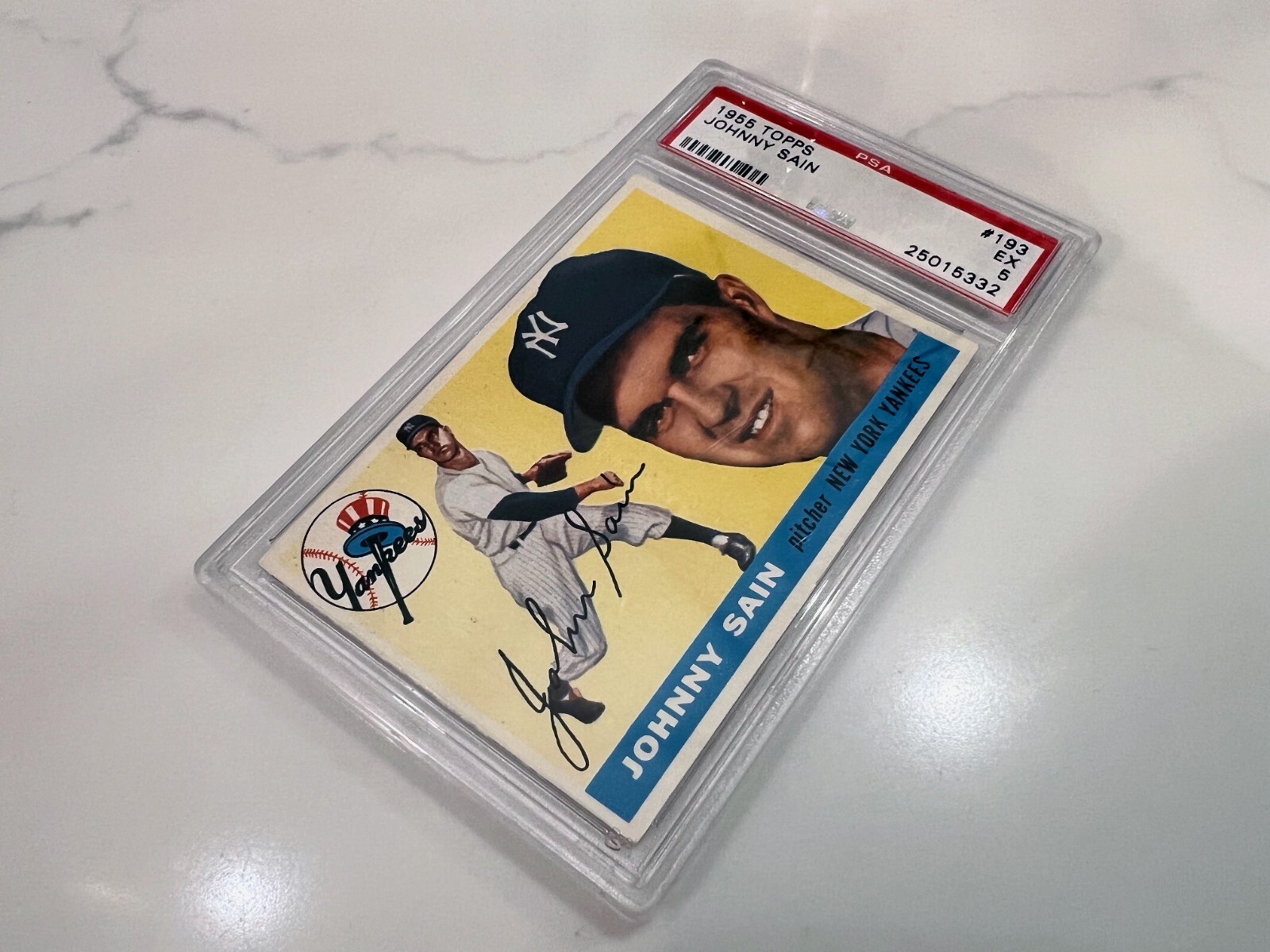 1955 Topps #193 Johnny Sain PSA 5