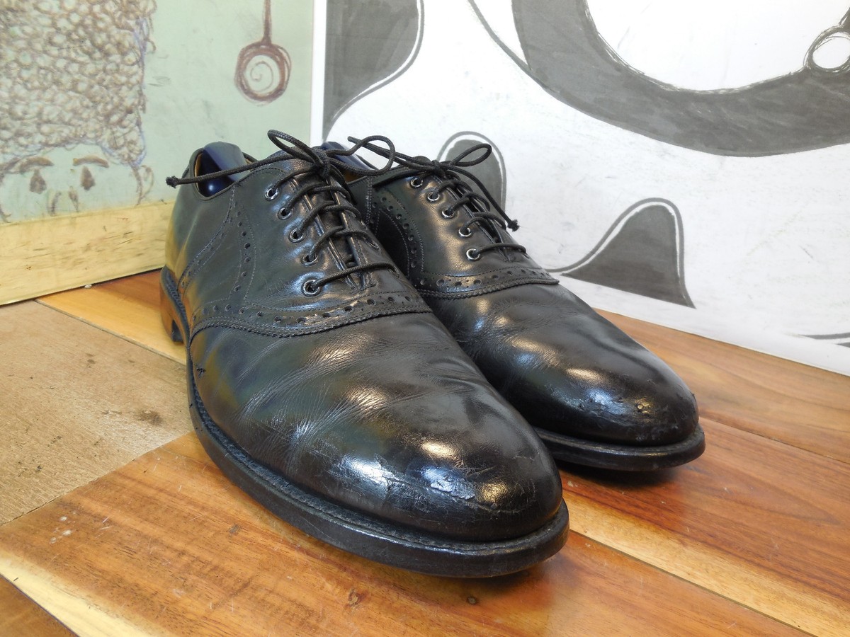 Men\'s Vintage Johnston & Murphy Size 10.5 A/3A Black Aristocraft Oxfords Johnston Murphy Crown Aristocraft for sale | eBay main image 3