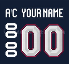 IIHF Team USA Customized Number Kit For 2022 Olympic Navy Hockey Uniform