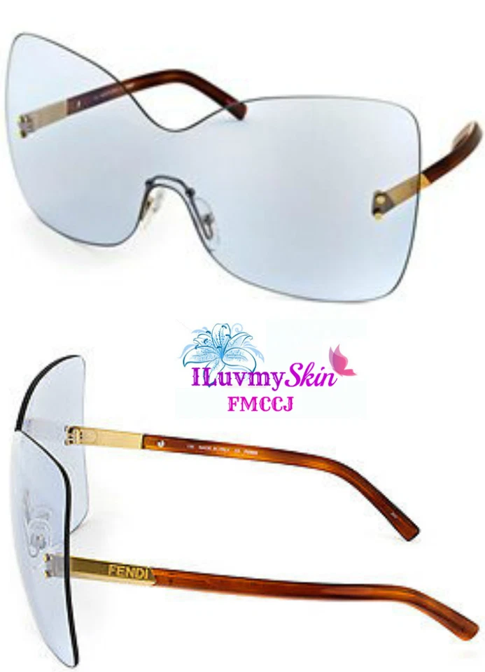Auténticas gafas de sol FENDI Shield FS5273 424-65-20-135 azules 100 % UVA y UVB Foto 2 de 4