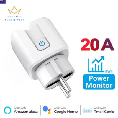 Tuya 16A 20A EU Smart Socket Wifi Smart Plug with Power Monitoring Timing Functi