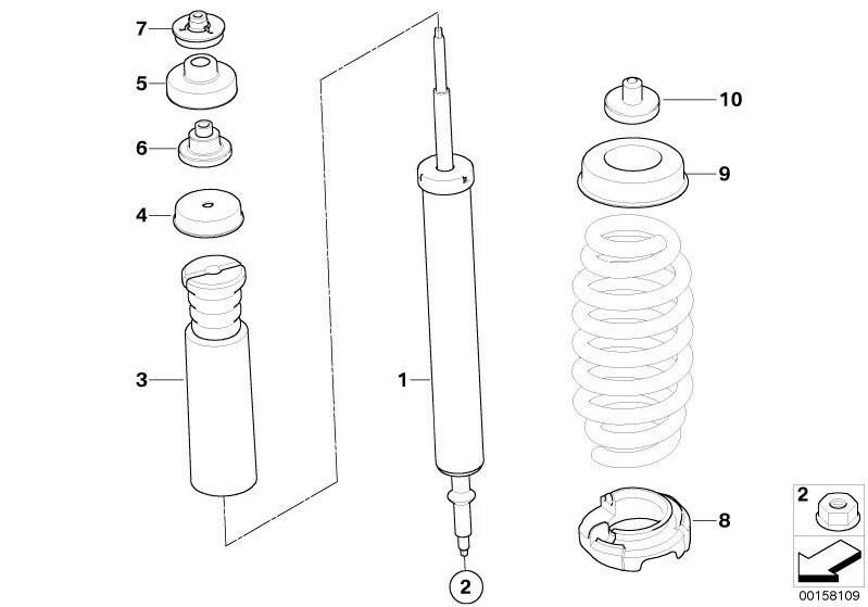 BMW Genuine Lower Spring Pad Fits E81 E82 E87 E87 LCI E88 E90 33536764420