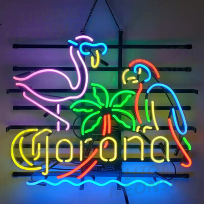 Corona Flamingo Neon Light Sign 24x20 Beer Bar Man Cave Restaurant Wall Decor