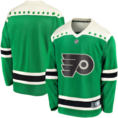 Philadelphia Flyers Hockey Jersey Fanatics St. Patrick's Day Breakaway Small