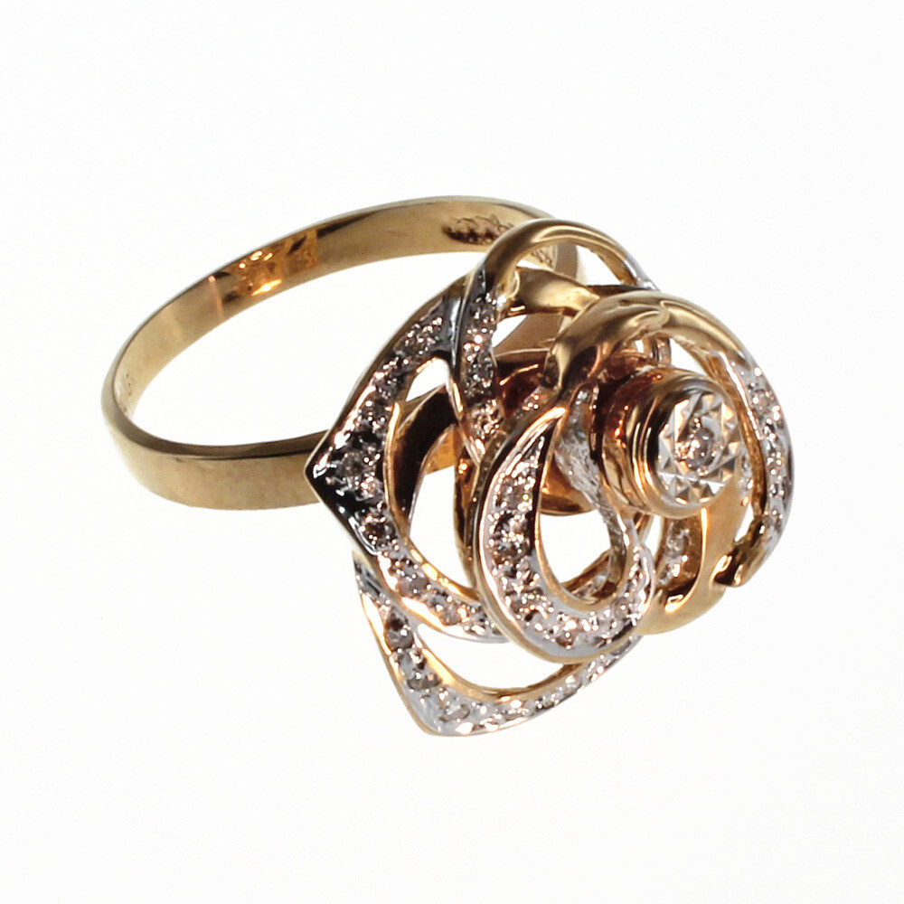 Flower Motion Ring in 14k Gold and Diamonds - FL886 | eBay