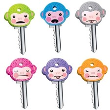 6 Pcs Key Caps Covers Small, Random Color, Blue, Green, Purple Multicolor