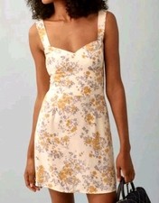 Reformation Humphrey Buttercream Pastel Printed Short Mini Dress 