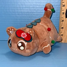 Aphmau MeeMeows 6" Plush Gingerbread Holiday Christmas Kitty Kitten Pom Poms