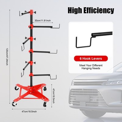 Auto Body Door Hood Bumper Fender Panel Holder Paint Tool Rack Repair Work Stand