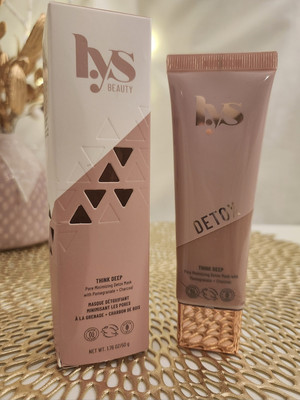 LYS Beauty Think Deep Pore Minimizing Detox Mask detoxifying 1.76oz Full Size