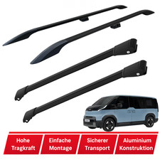 Kia PV5 2025– Dachreling & Querträger Schwarz Aluminium 4-teilig Kia PV5 2025– Dachreling & Querträger Schwarz Aluminium 4-teilig