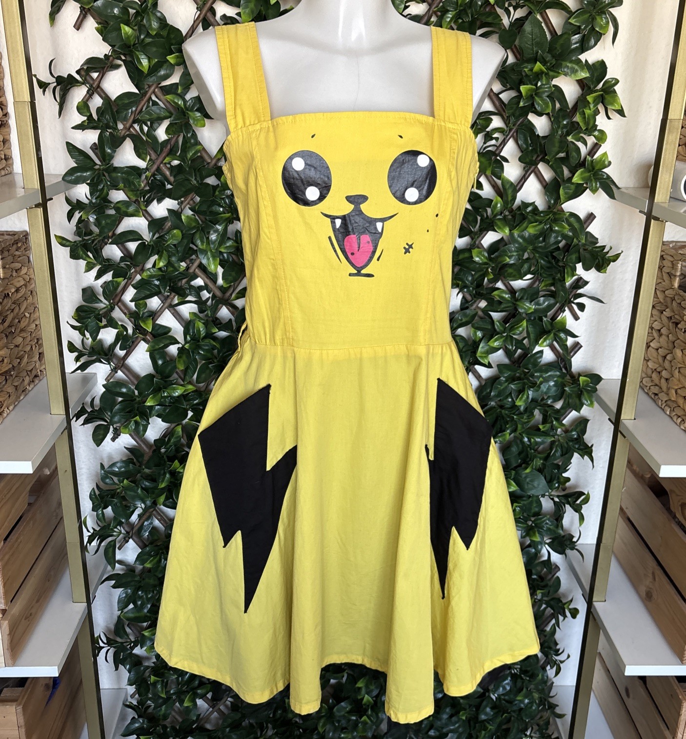 CUPCAKE CULT  Womens Pikachu Cosplay Rockabilly Skater Fancy Dress  Size M RARE