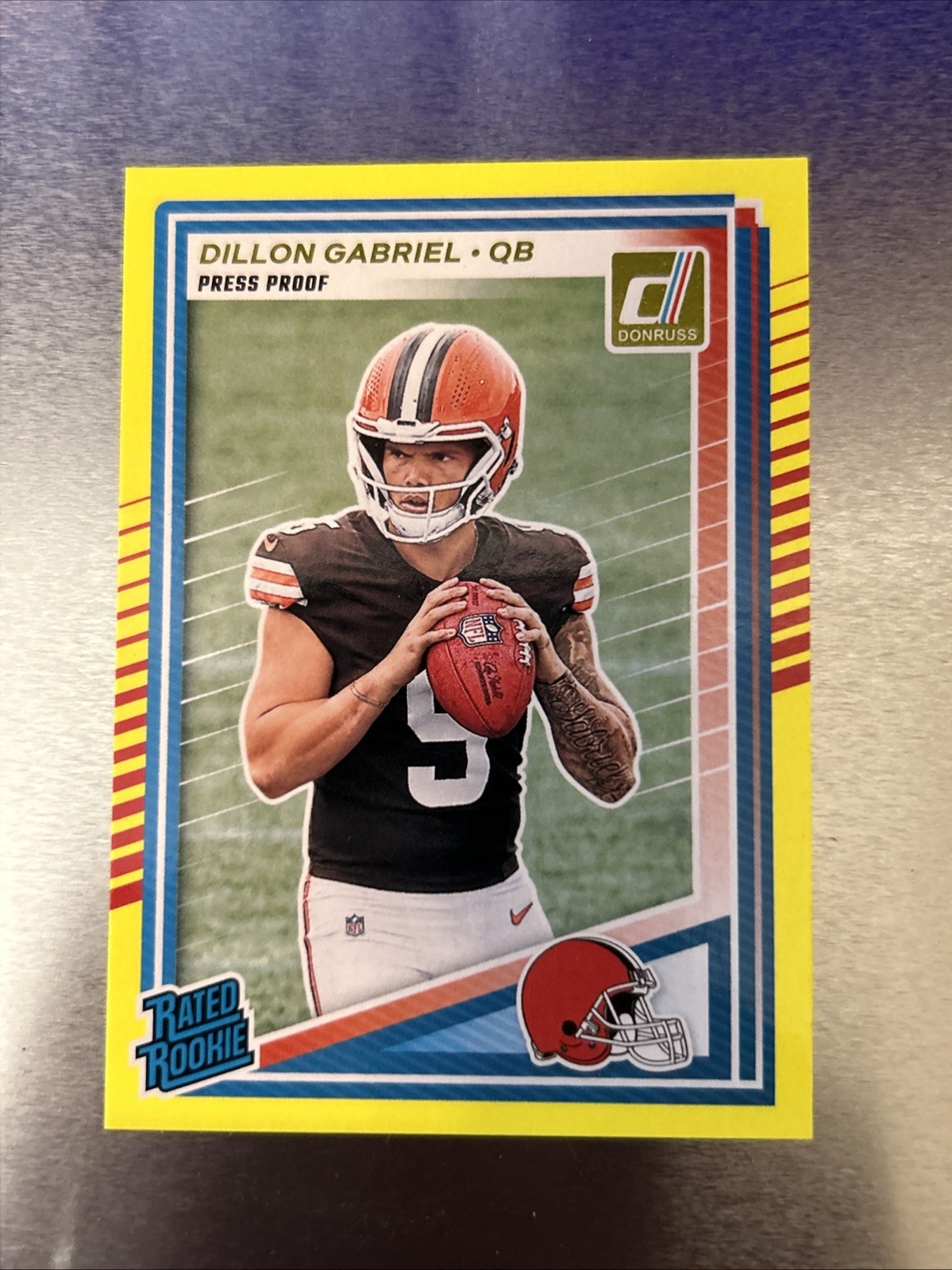 2025 Panini Donruss - Rated Rookie Dillon Gabriel #316 Press Proof Yellow (RC)