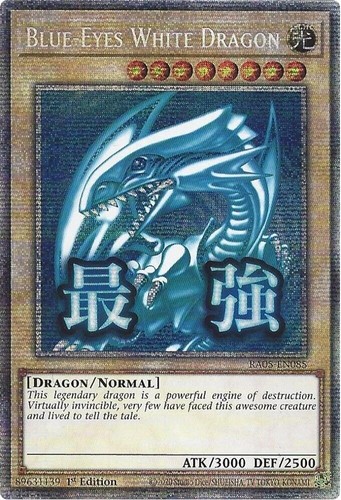 遊戯王 青眼の白龍 BLUE EYES　WHITE DRAGON Yugioh! 1x Blue-Eyes White Dragon RA05-EN085 Ultra Rare 1st Ed NM