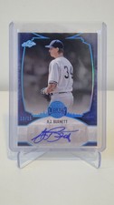 2024 Leaf Bronx Legacy NYC A.J. Burnett Auto 13/15 Blue Foil On-Card Autograph
