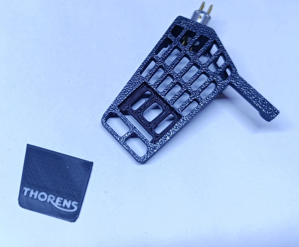 HeadShell Shell TP 60 per giradischi Thorens con Placchetta Copri bulloncini - Immagine 2 di 4