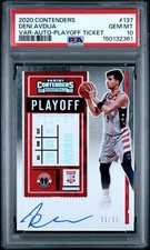 2020 Contenders Variation Auto Playoffs Ticket RC Deni Avdija /99 PSA 10 Pop 4