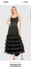 Mac Duggal NWT Size 6 Sequined Gown and Spaghetti Straps (MSRP $598)