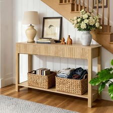 Uimoso 47" Console Table with Drawers Rustic Sofa Desk Entryway Hall Side Stand