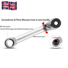 Mini 1/4inch Double Ended Quick Socket Ratchet Wrench Rod Screwdriver Bit Tool