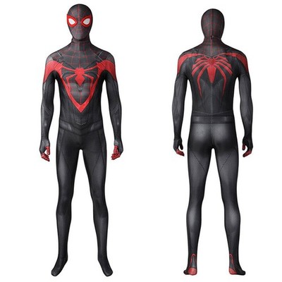 PS5 Spider-man 2 Jumpsuit Miles Morales Suit 3D Costume Cosplay Halloween Props