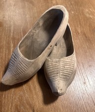 Vintage Hand Carved Dutch Wooden clogs