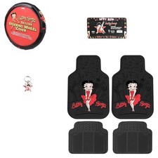 Betty Boop Car Truck Floor Mats License Frame Covers Steer Cover Key Chain Star