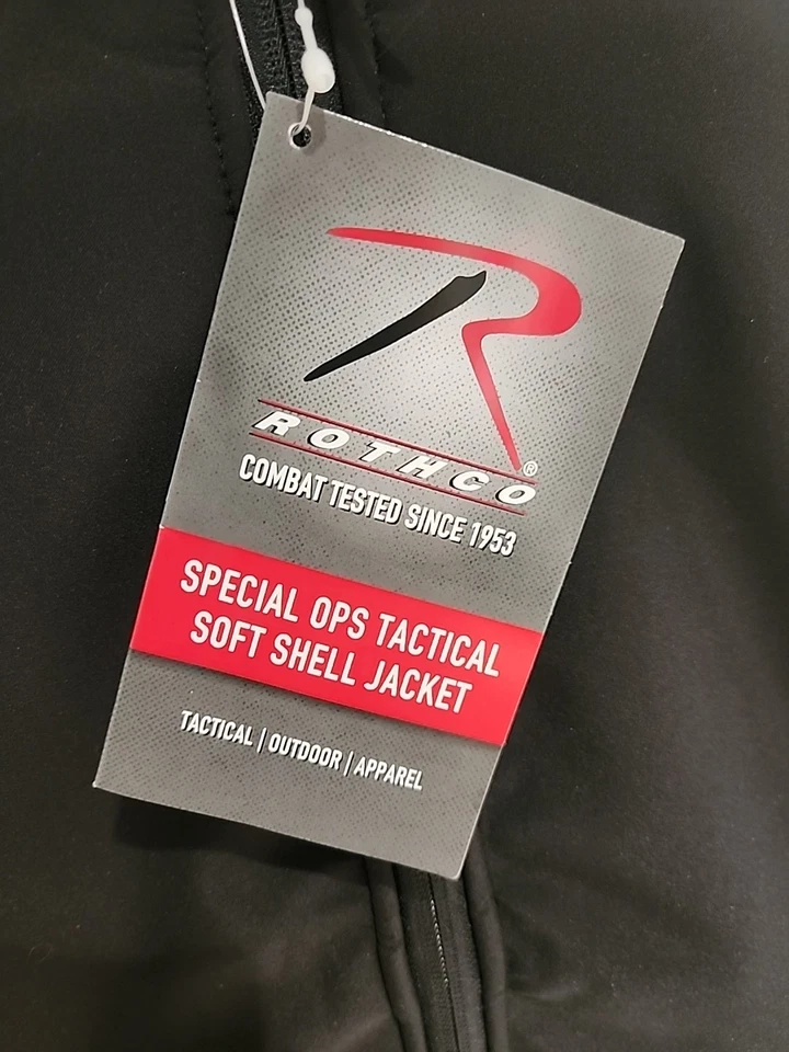 Men's Black Special Ops Soft Shell SECURITY Tactical Jacket Waterproof  4XL - Image 3 of 4