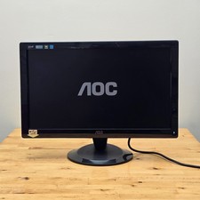 AOC 20″ Widescreen LCD Monitor With Supply, VGA Cable & Keyboard / See Photos!