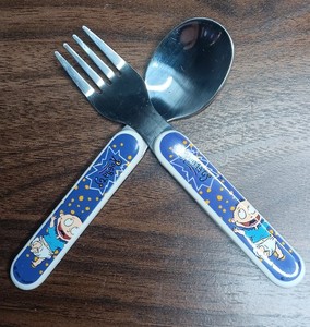 Vintage 1997 Rugrats Tommy Spoon And Fork Children Toddler Size Viacom...