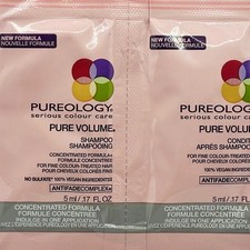 20 X PURE VOLUME Shampoo  Conditioner Duo Packets Pureology 5ml