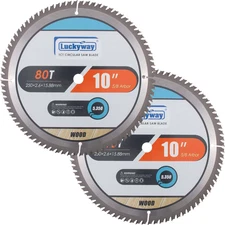 Luckyway 10 Inch Table Saw Blade, Miter Blade 2-Pack, 10" / 80T(2-PACK) 