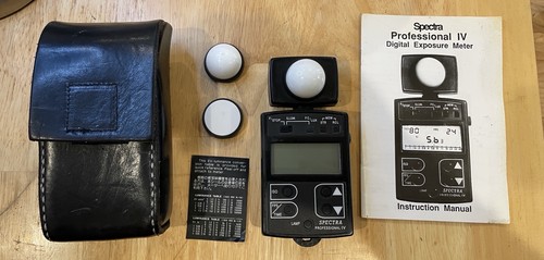 Spectra Cine Professional IV Exposure Meter with Leather Holster Pouch