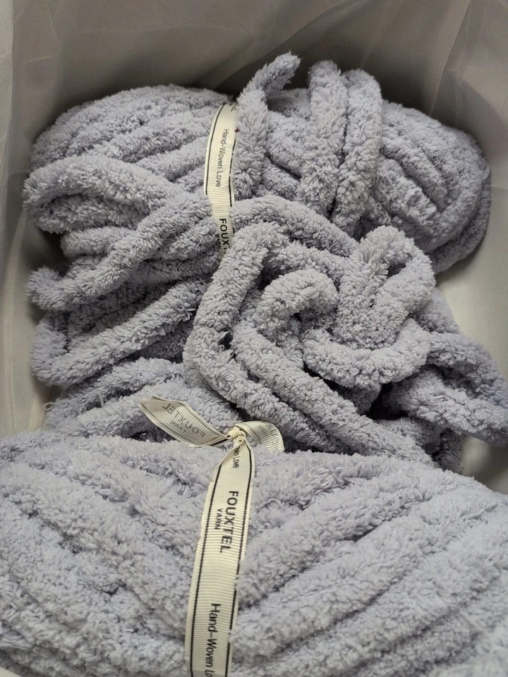 Lot of 8 Fouxtel Lavender Chenille Yarn Skeins 100% Polyester - Image 2 of 3