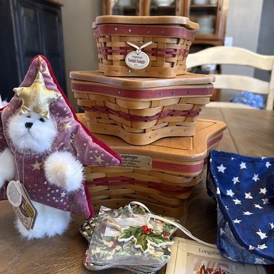 Longaberger Shining Star, Star, Twinkle Twinkle Basket Set Liners Protectors +