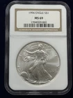 1996 MS69 NGC American Silver Eagle Coin Old Brown Label -KEY DATE!!!