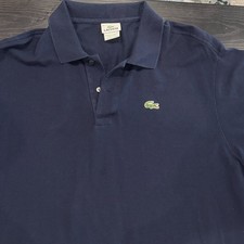 Lacoste Men's Navy Blue Pique Polo Shirt Size 9 3XL Classic Fit Cotton S/S